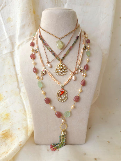 Chandpole blush necklace