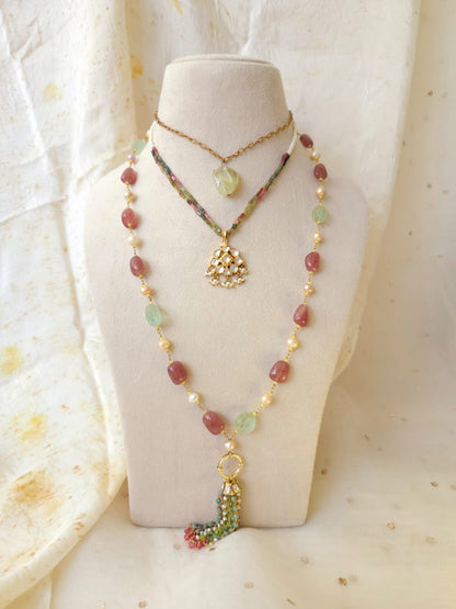 Yellow Apatite unisex Chain Necklace 2