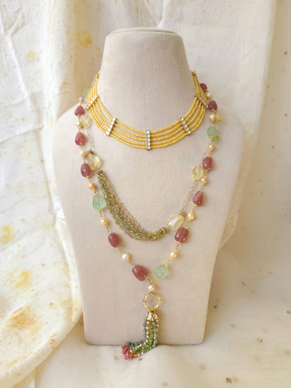 Peridot unisex chain necklace