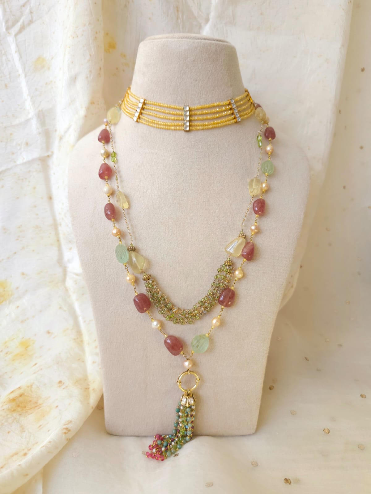 Peridot unisex chain necklace