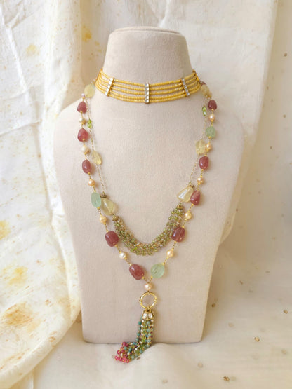 Peridot unisex chain necklace