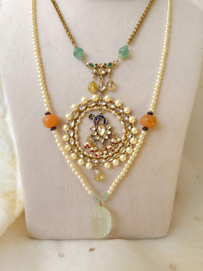 Vintage peacock necklace