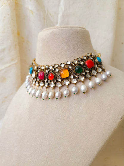 Navgraha pearl necklace set