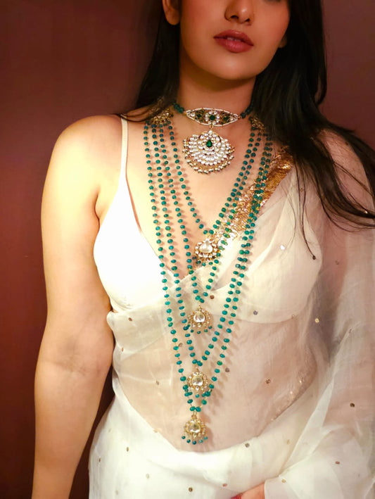 Imperial onyx long necklace