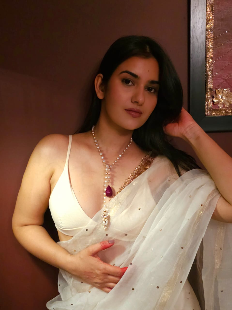 Syrah ruby drop necklace