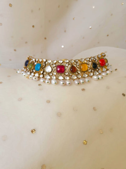 Navgraha pearl necklace set