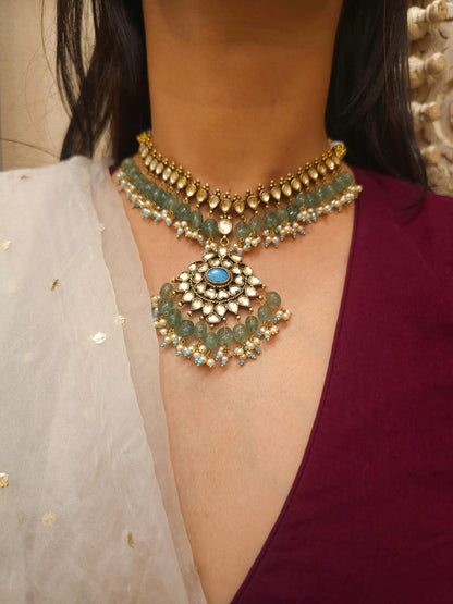 Chandra taal fern necklace