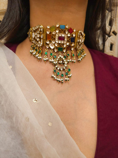 Navgraha kirti choker necklace