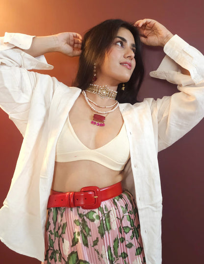 Shiraz silver necklace