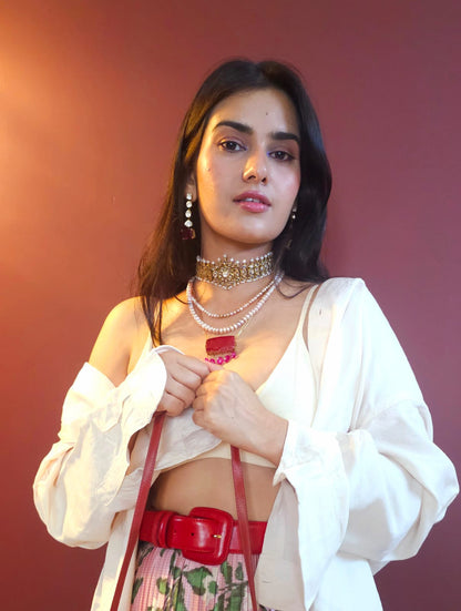 Shiraz silver necklace