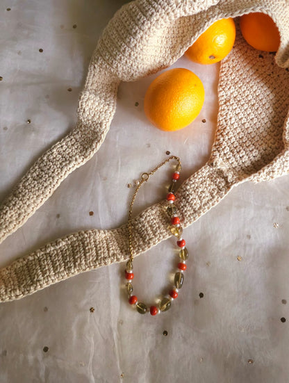 Suraj tal rubrum unisex necklace
