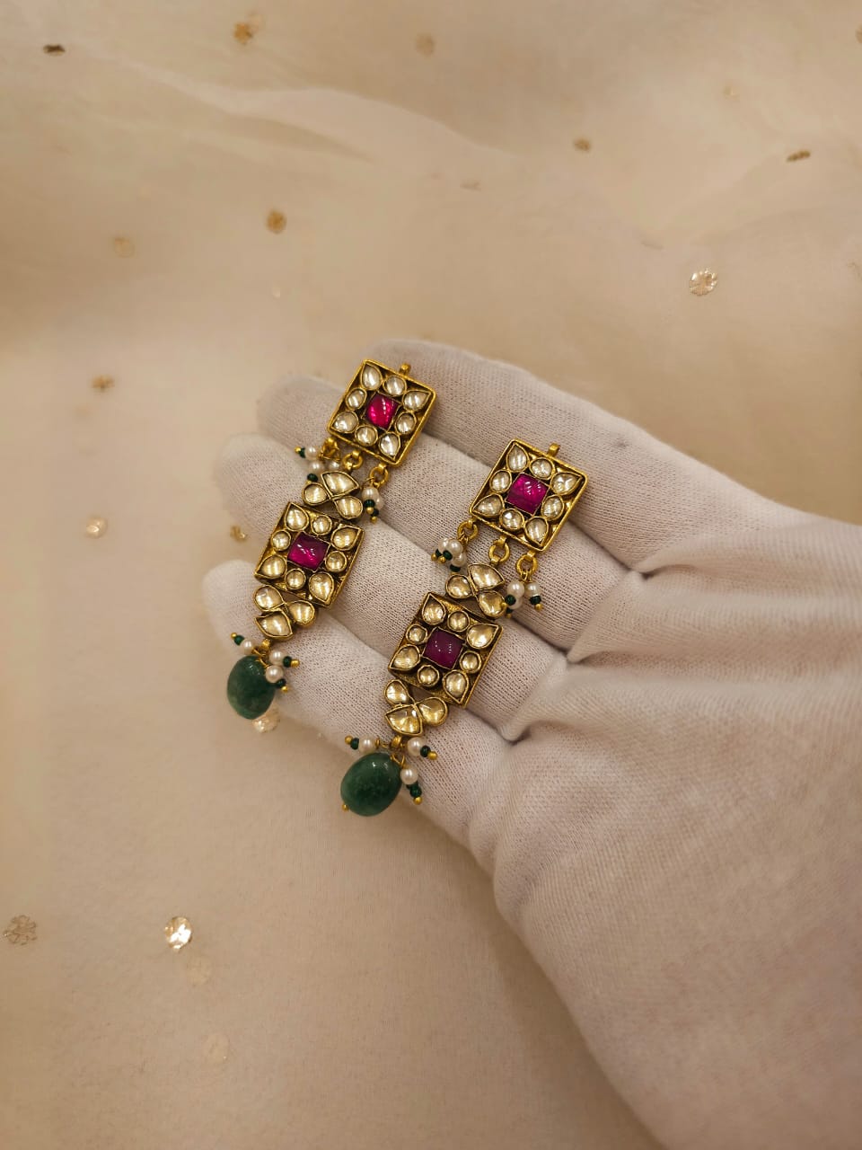 Mradu-rasa long earrings
