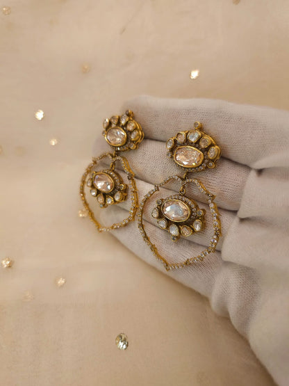 Golden rose dwar earrings