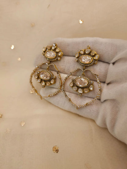 Golden rose dwar earrings