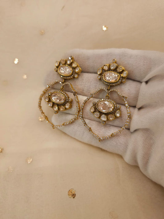 Golden rose dwar earrings