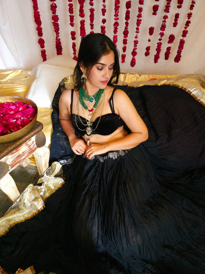 Pear moissanite gem necklace set