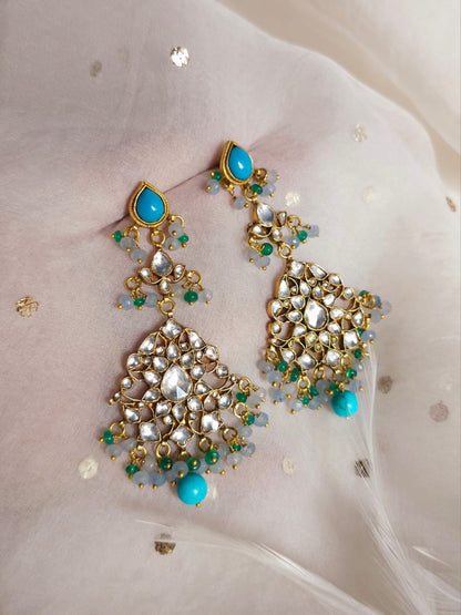 Kaagaz ke phool chandelier earrings