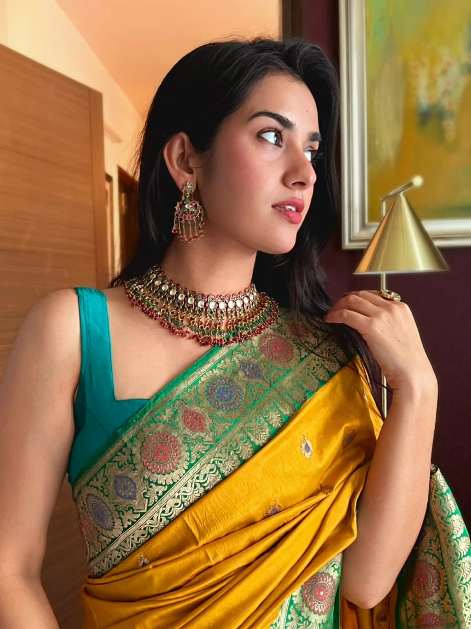 Rhodolite gulkand necklace set