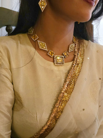 Carlton champagne silver necklace