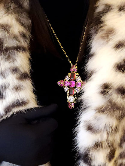 Karmel cross brooch pendant