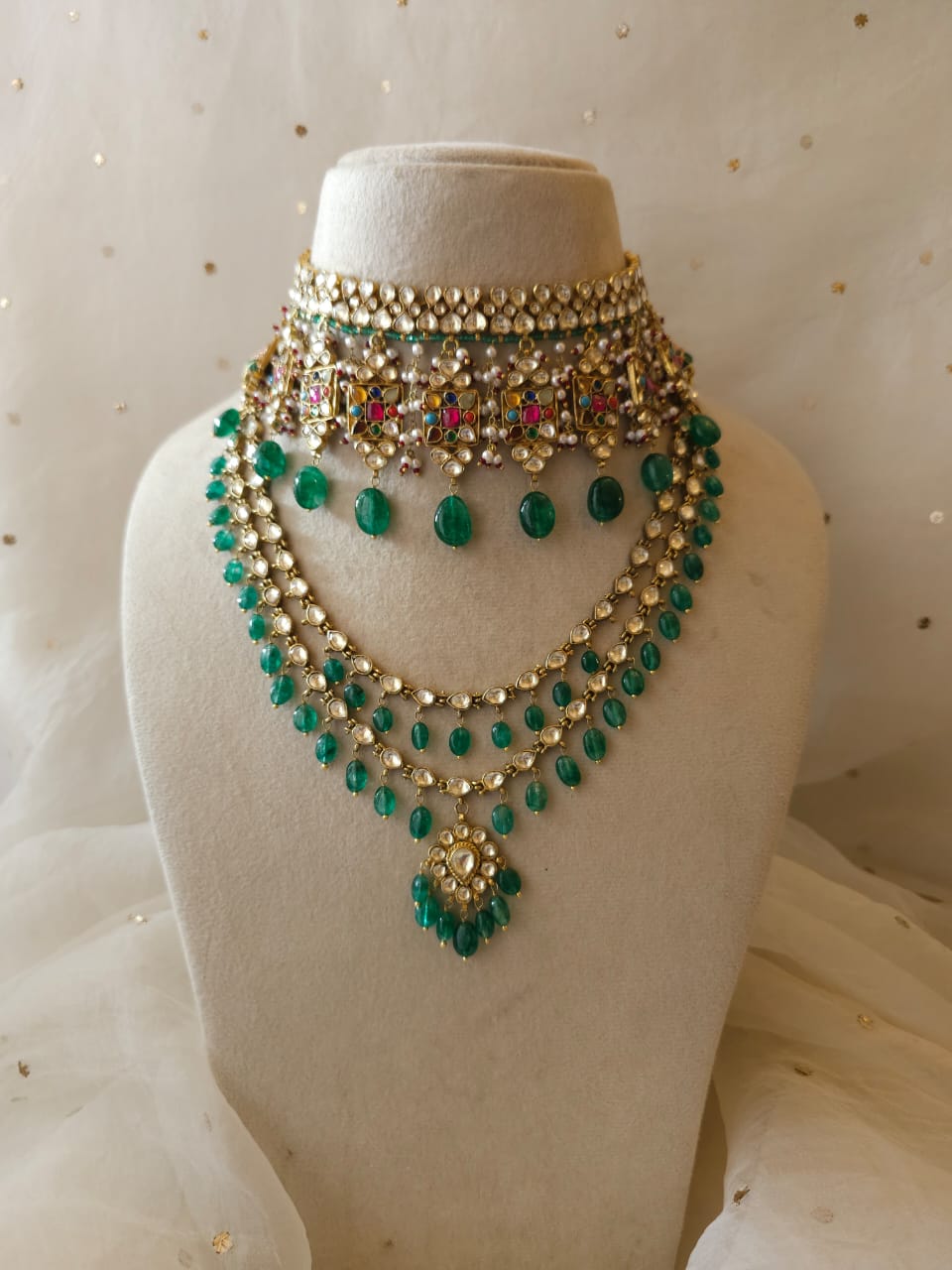 Antique beryl necklace
