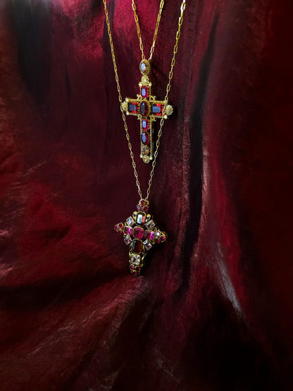 Karmel cross brooch pendant