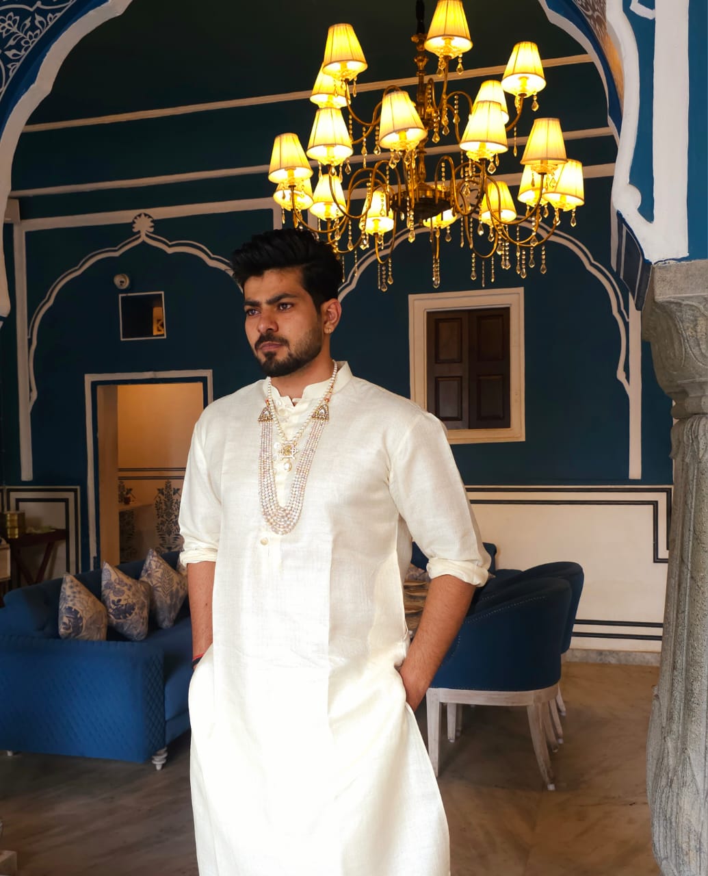 Maharaja unisex pearl necklace