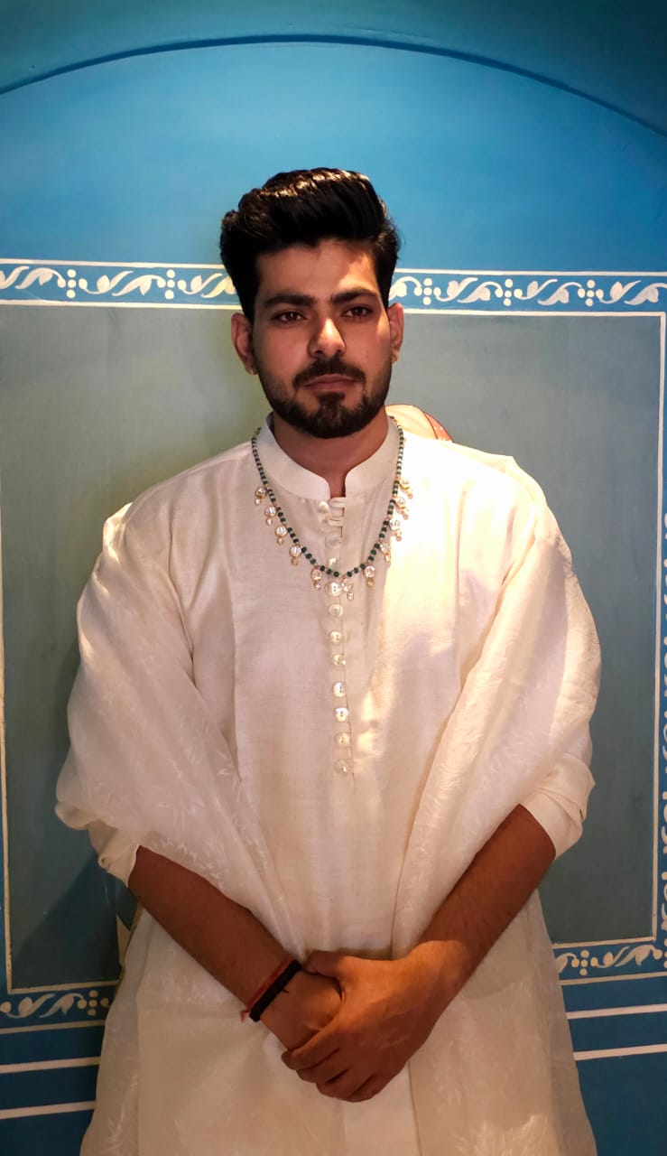 Sawai polki silver necklace