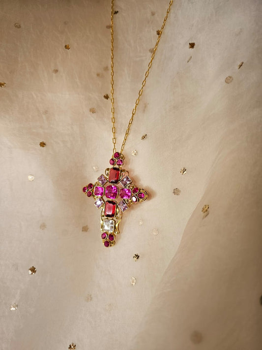 Karmel cross brooch pendant