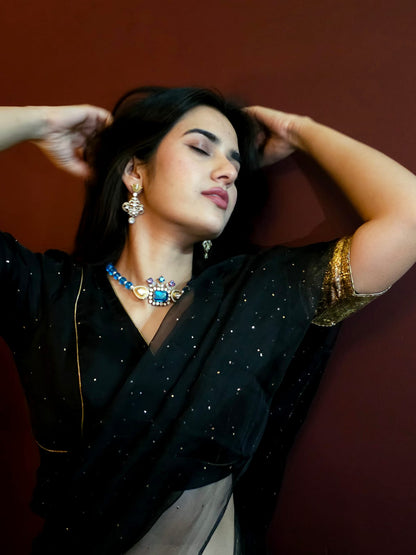 Cyan tamara silver choker