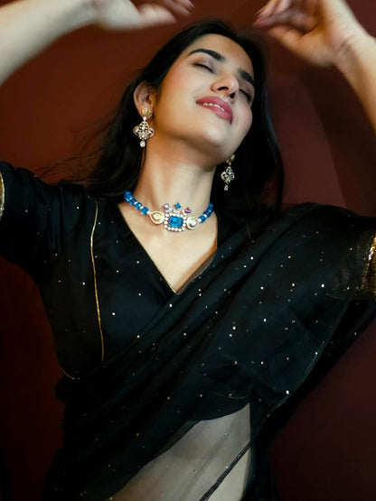 Cyan tamara silver choker