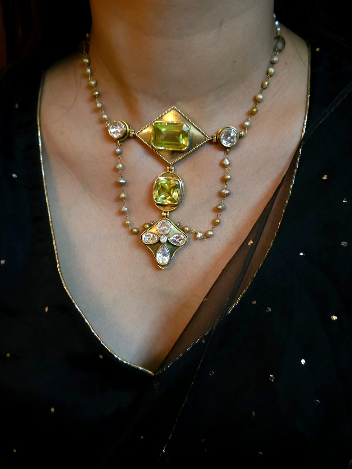 Carlton silver necklace