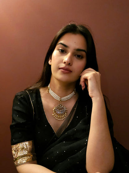 Chaitra chandra pearl necklace