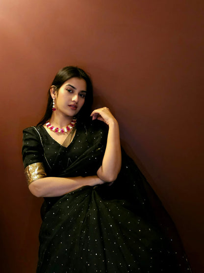 The ruby line polki necklace