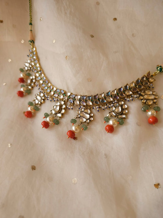Persimmon pearl necklace