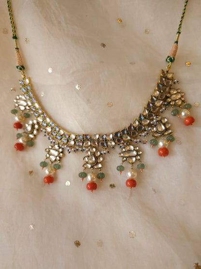 Persimmon pearl necklace