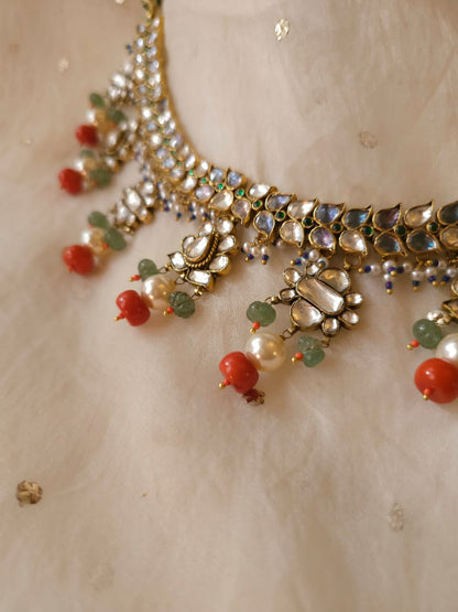 Persimmon pearl necklace