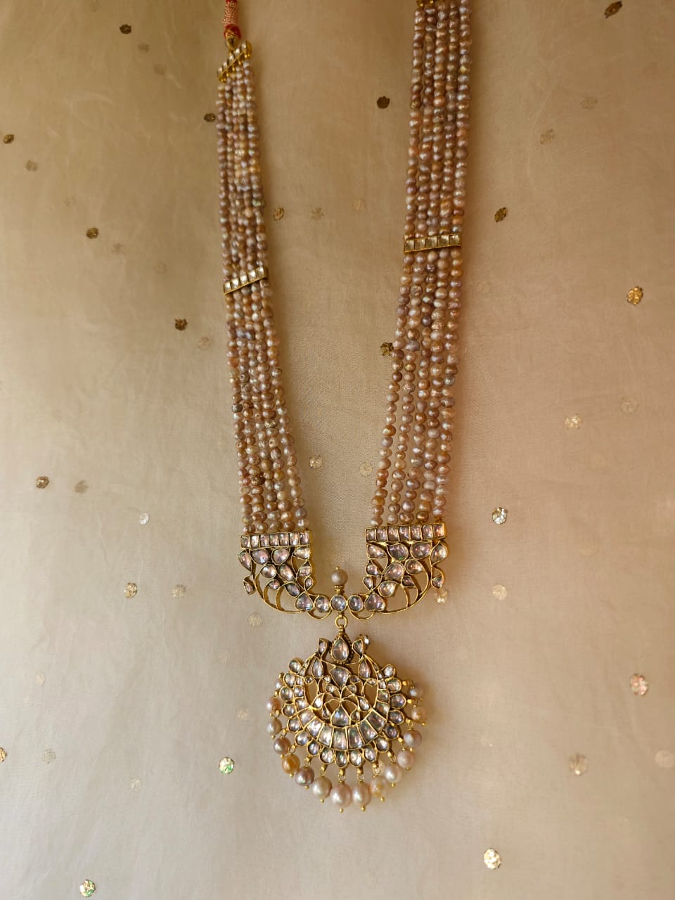 Golden belle antique polki necklace