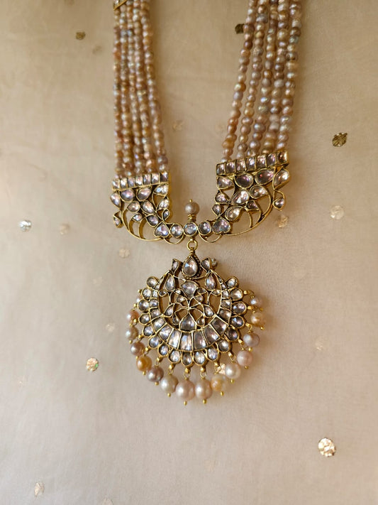 Golden belle antique polki necklace