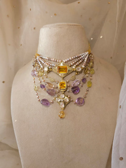 Tyrian ametrine silver necklace