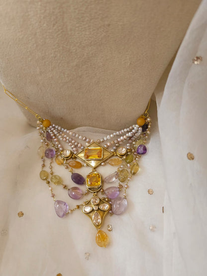 Tyrian ametrine silver necklace