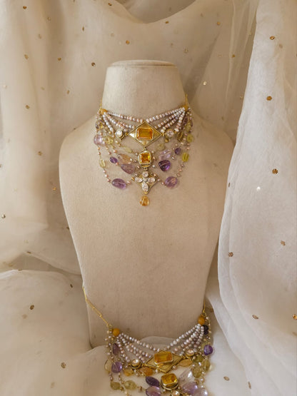 Tyrian ametrine silver necklace