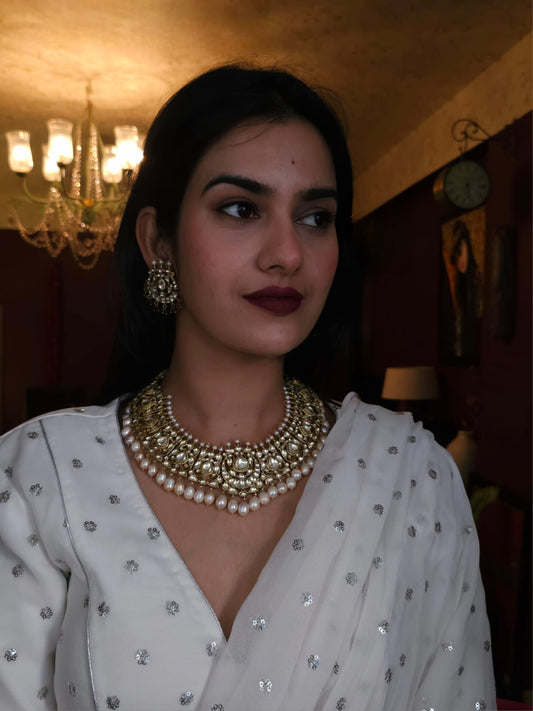 Queen of 19th century silver necklace