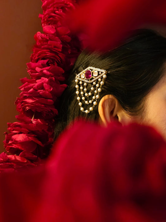 Tajikistan silver brooch or hairpin