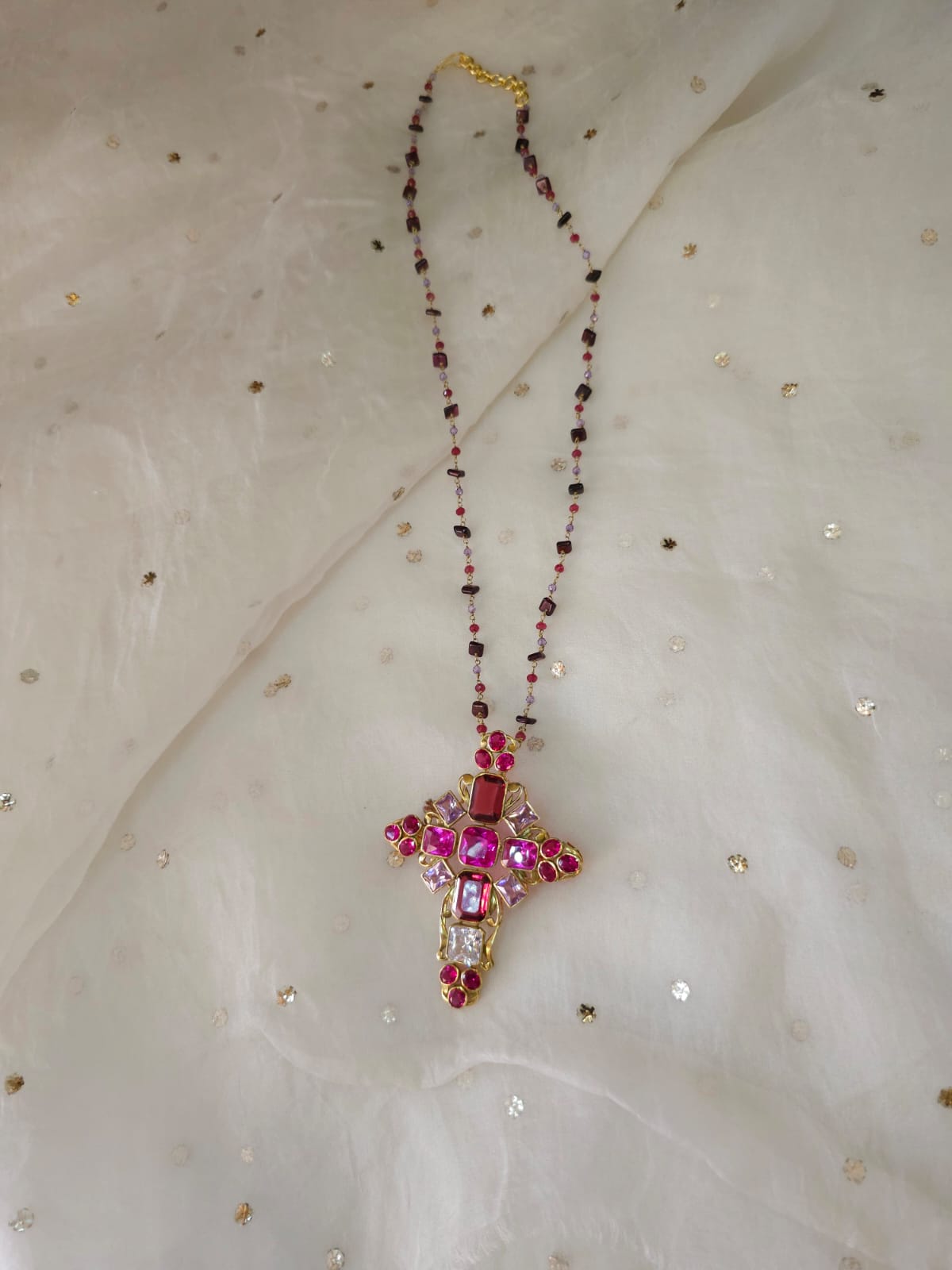 Karmel cross brooch pendant