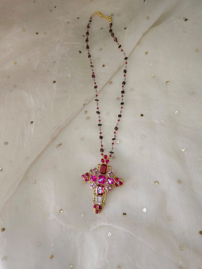 Karmel cross brooch pendant