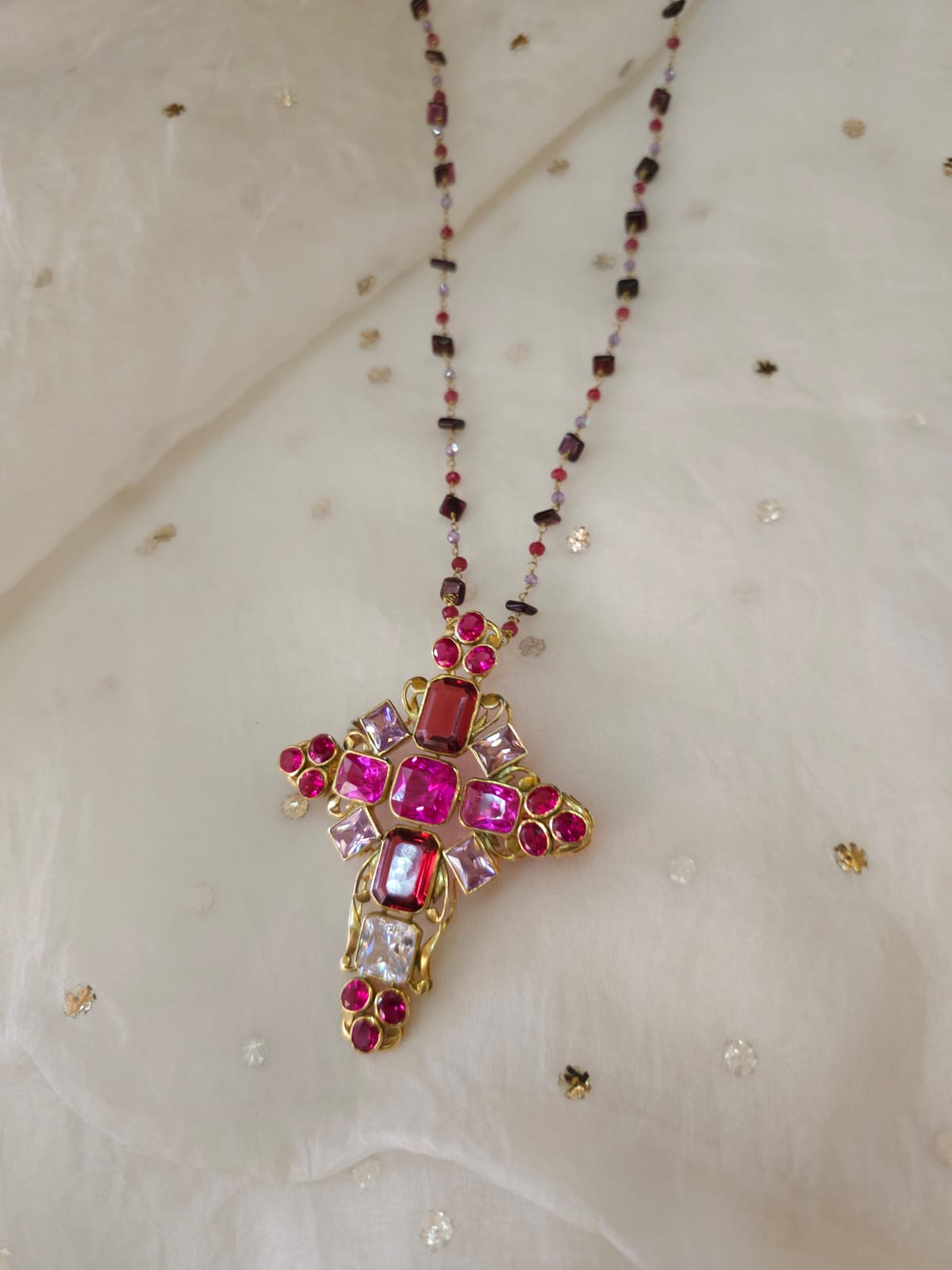 Karmel cross brooch pendant