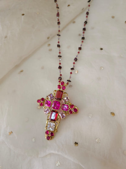 Karmel cross brooch pendant