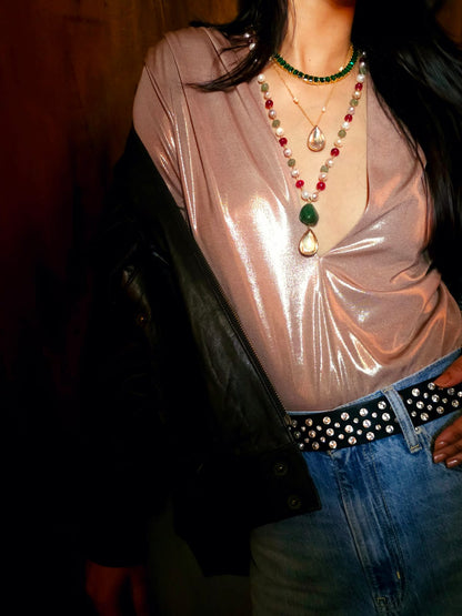 Champagne drop cosmo necklace