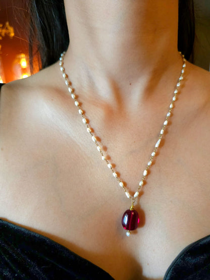 Mauryan spinel necklace